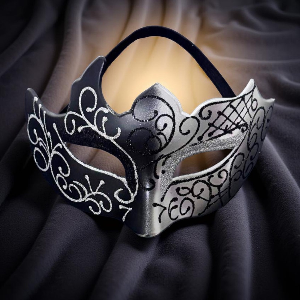 Black and Silver Masquerade Mask